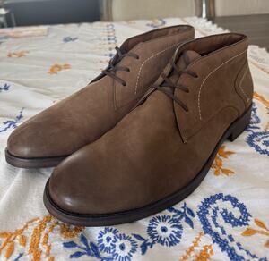 Stitch Fix Fairlane Mens Leather Chukka Ankle Boots Shoes Cognac 11.5